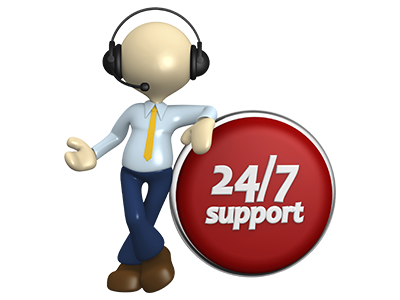 Support 24 heures sur 24, 7 jours sur 7